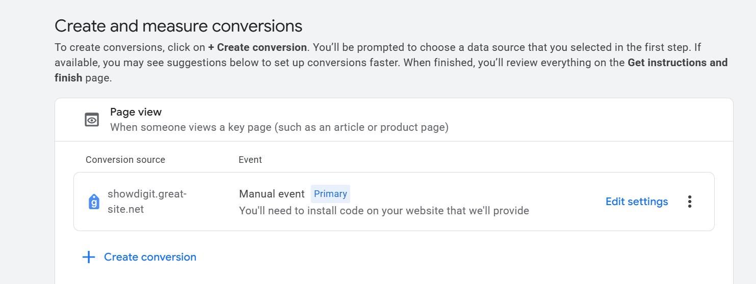 Google Ads Conversion Setup Screenshot 3